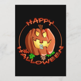 Bonne invitation Citrouille Halloween