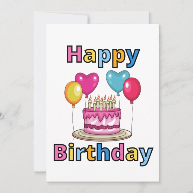 Bonne invitation d'anniversaire (Devant)