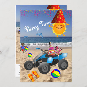 Bonne invitation d'anniversaire African Boy Beach 