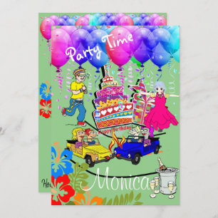 Bonne invitation d'anniversaire sur la colline