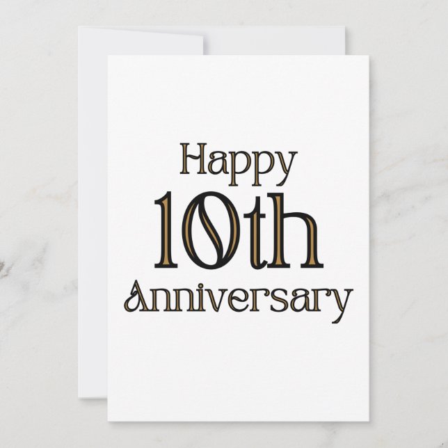 Bonne invitation du 10e anniversaire (Devant)