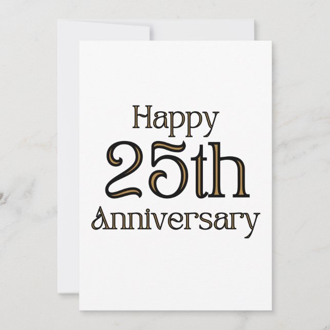 Bonne invitation du 25e anniversaire (Devant)