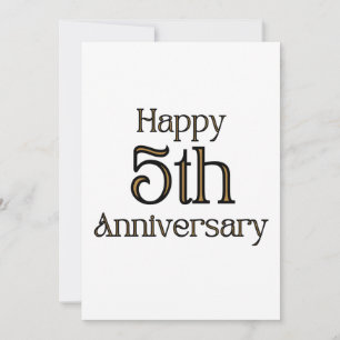 Bonne invitation du 5e anniversaire