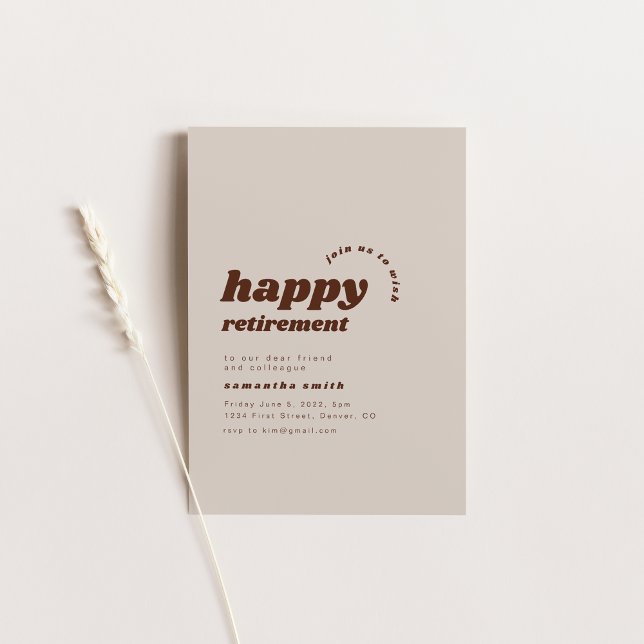 Bonne invitation du Parti de la retraite (Créateur téléchargé)