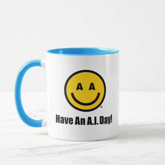 "Bonne journée à l'I.A.!" Mug officiel (Gauche)