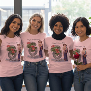 Bonne Journée des Femmes   T-shirt rose du 8 mars