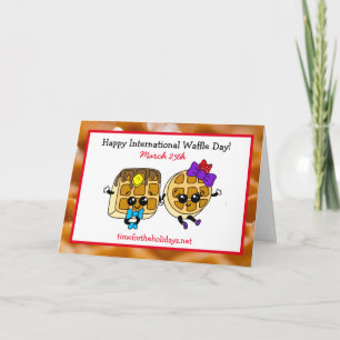 Bonne Journée internationale des gaufres + Carte d