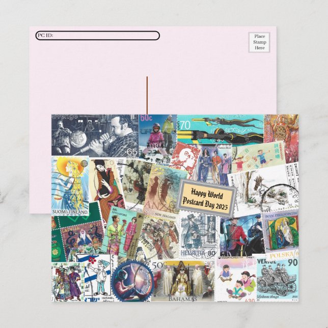 Bonne Journée mondiale des cartes postales - Posta (Devant / Derrière)