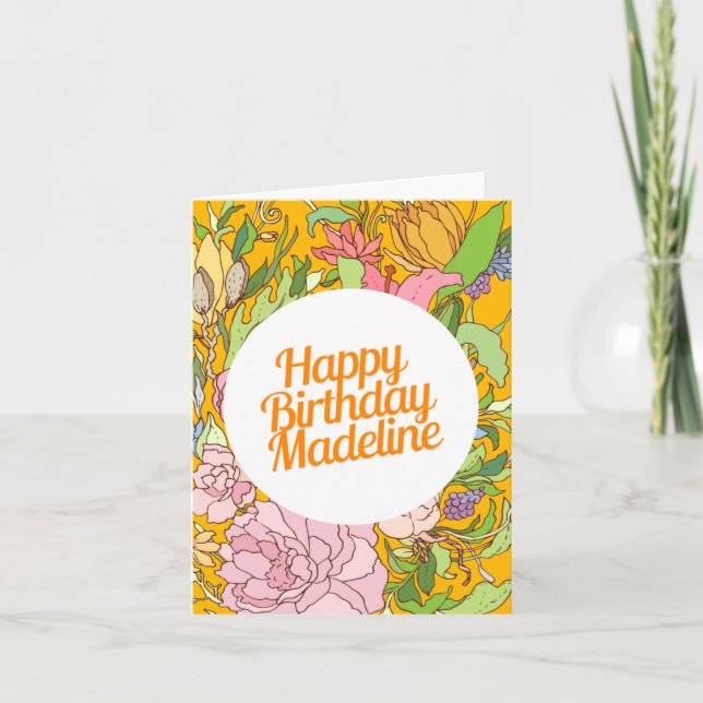 Bonne Madeline d'anniversaire | Carte d'anniversai (Devant)