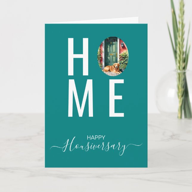 Bonne maison anniversaire carte de référence housi (Devant)