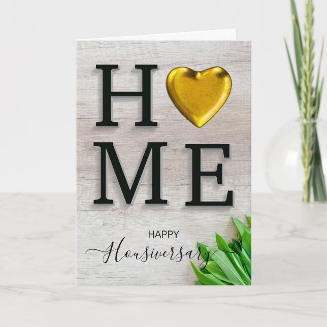 Bonne maison anniversaire carte de référence housi (Devant)