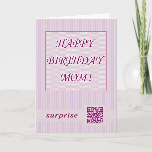 Bonne Maman d'anniversaire! Carte de voeux vidéo C (Devant)