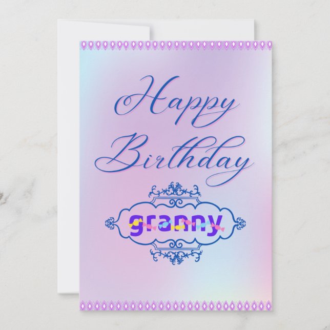 BONNE mamie d'anniversaire (grand-mère) (Devant)