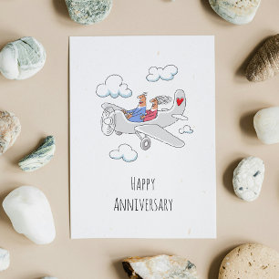Bonne Mariage Anniversaire Red Heart Couple Card