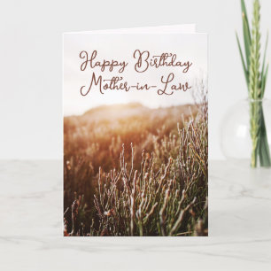 Bonne mère d'anniversaire en droit Rustique carte