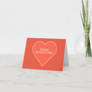 Bonne Mère de la Fête Orange Cartes Cardiaques Car