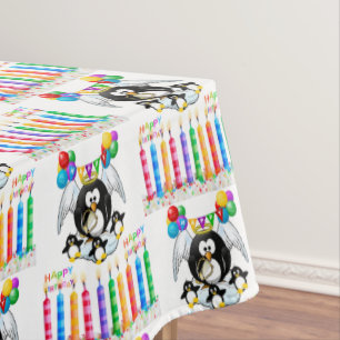 Bonne nappe d'anniversaire Pingouin
