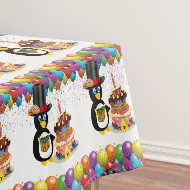 Bonne nappe d'anniversaire Pingouin (In Situ)