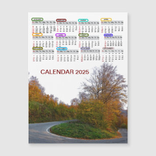 Bonne nouvelle année 2025 calendrier Carte magnéti