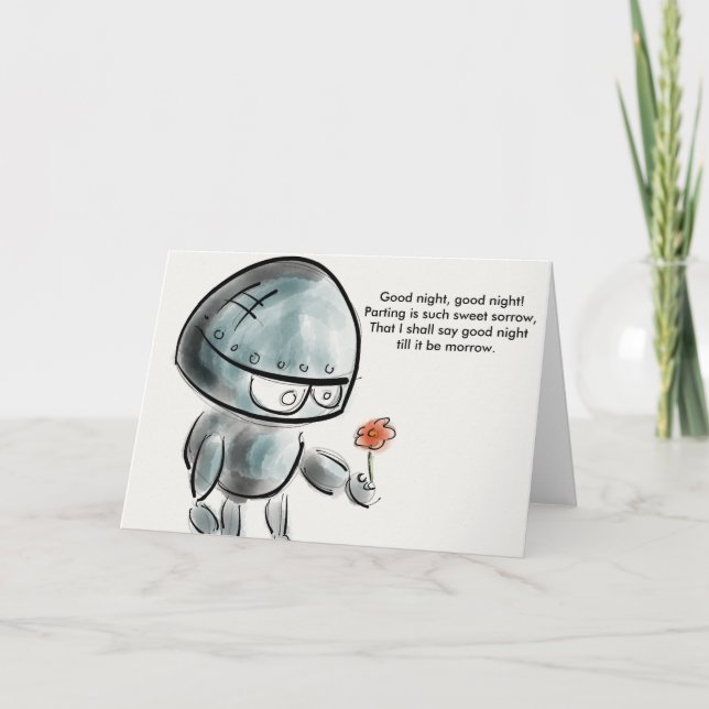 Bonne nuit bonne nuit carte de Shakespeare (Devant)