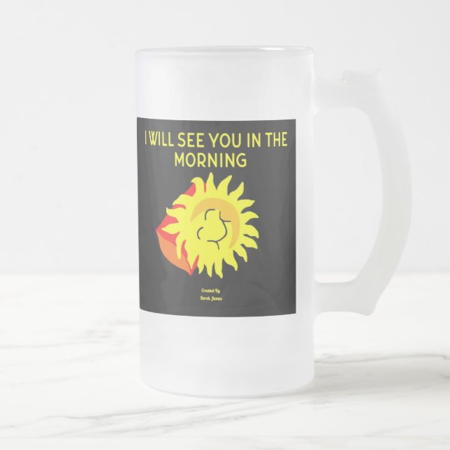 Bonne nuit Soleil Grand Verre Froid Mug (Droit)