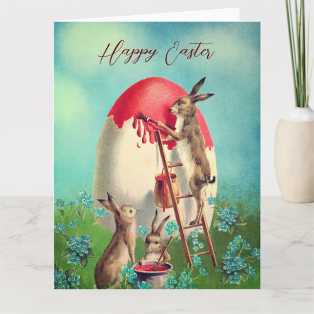 Bonne photo Pâques vintage de la carte Pâques (Devant)