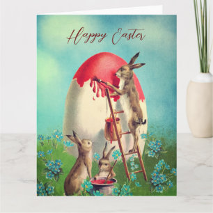 Bonne photo Pâques vintage de la carte Pâques