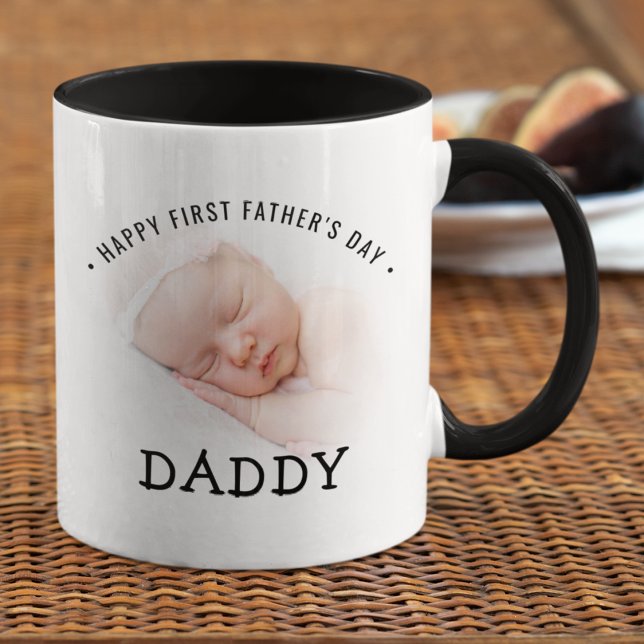 Bonne première Fête des pères papa Photo Mug (Créateur téléchargé)