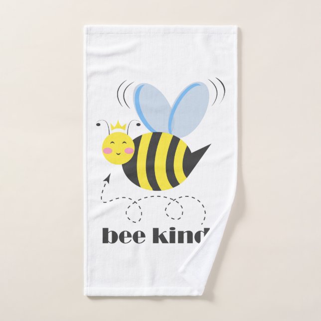 Bonne princesse d'abeille avec couronne et slogan  (Serviette à main)