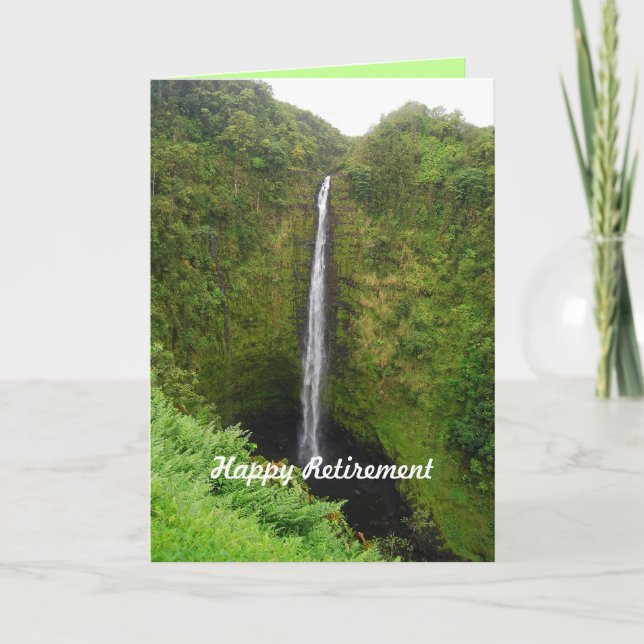 Bonne retraite, Akaka Falls, Hawaii, Carte (Devant)