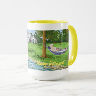 Bonne retraite Personnalisez Mug (Dame à Hammock)