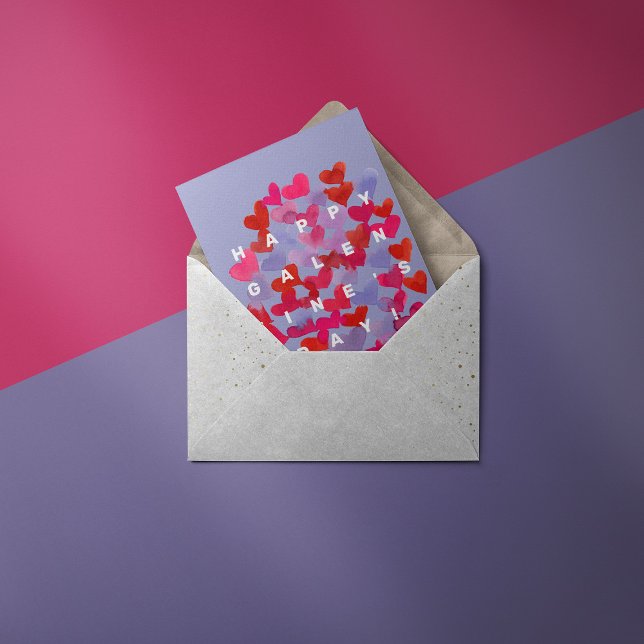 Bonne Saint-Galentin Coeurs Carte postale (Créateur téléchargé)