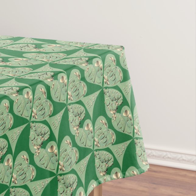 "Bonne Saint Patrick's Day" Nappe Shamrock (In Situ)
