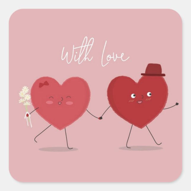 Bonne Saint-Valentin Autocollant (Devant)