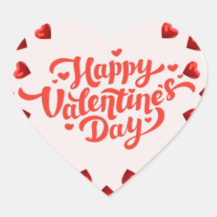 Bonne Saint-Valentin Autocollant – Cœur Mignon 
