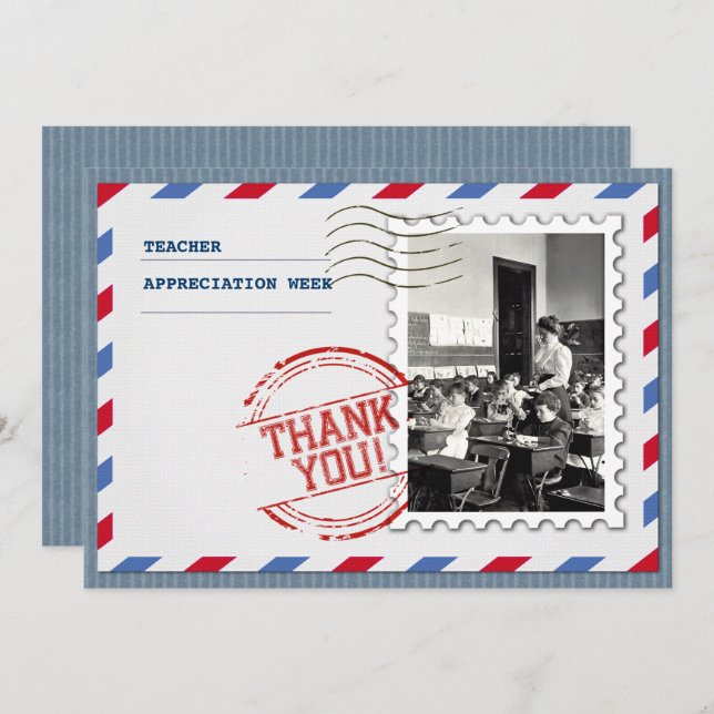 Bonne semaine d'appréciation des enseignants Carte (Devant / Derrière)