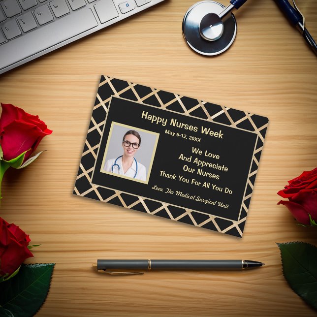 Bonne semaine des infirmières Photo Appréciation C (Happy Nurses Week Photo Appreciation Medical Card great to show appreciation. )