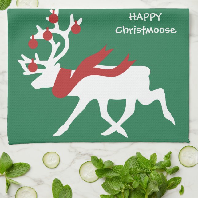 Bonne serviette de table Noël Christmoose (Plié)