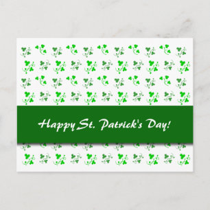Bonne St. Patrick's Day Custom Shamrock Carte post
