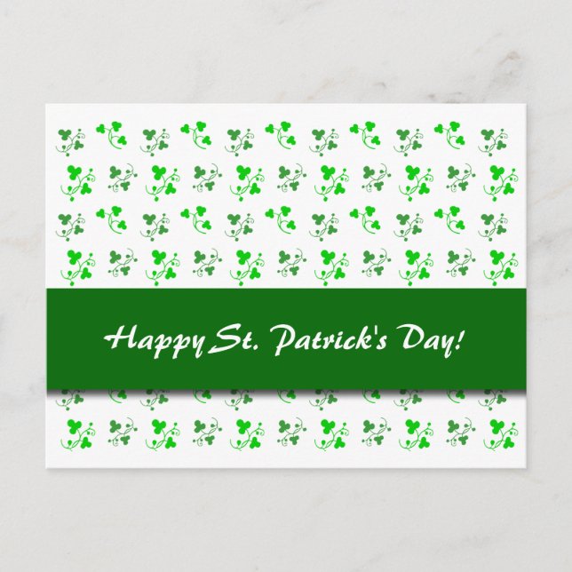 Bonne St. Patrick's Day Custom Shamrock Carte post (Devant)