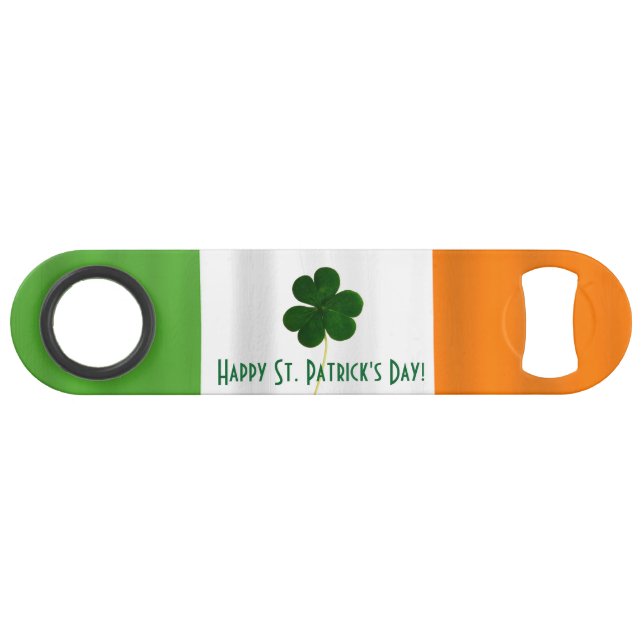 Bonne St. Patrick's Day Irlandais Drapeau Shamrock (Dos Horizontal)