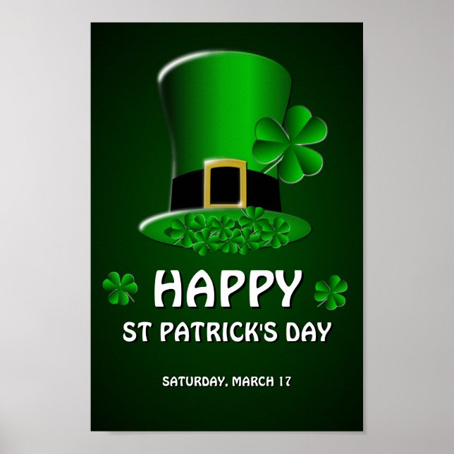 Bonne St Patrick's Day Leprechaun Poster Casquette (Devant)