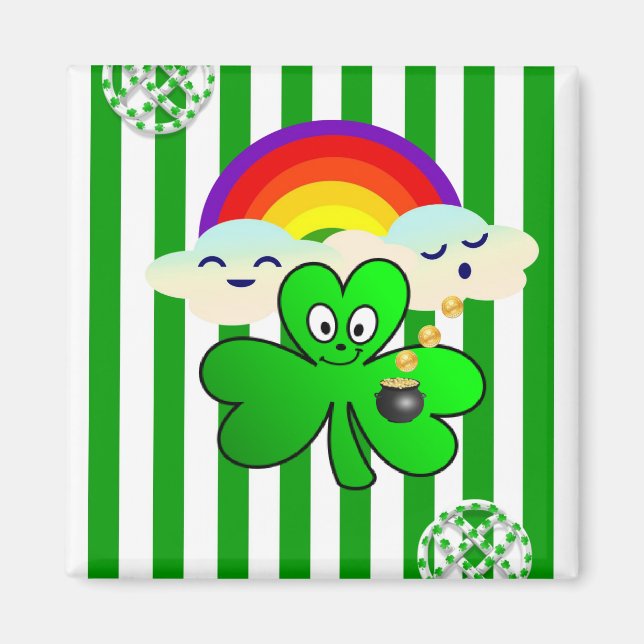 Bonne St. Patrick's Day Magnet Shamrock (Devant)