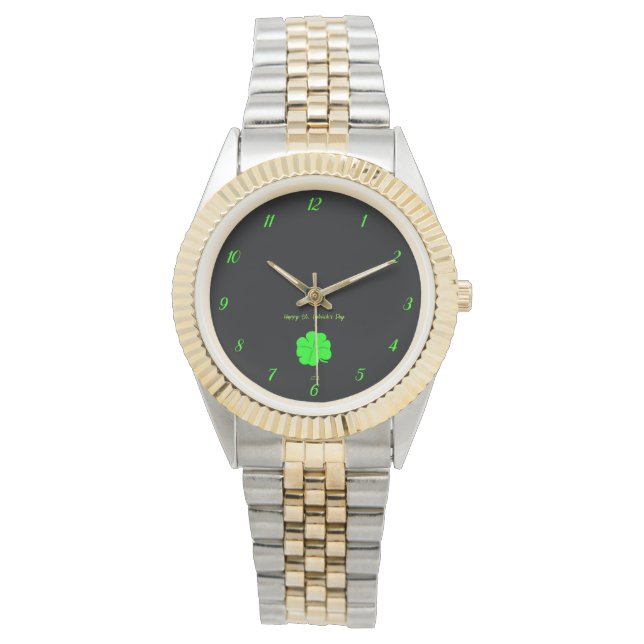 Bonne St. Patrick's Day Unisex Montre à deux tons (devant)