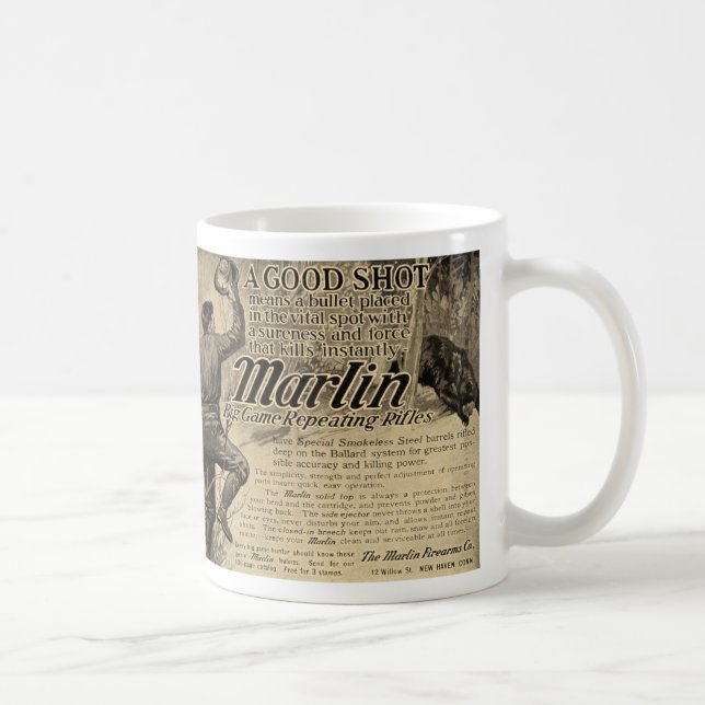 Bonne tasse de café d'annonce de tir d'armes à feu (Droite)