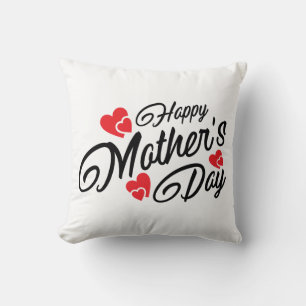 Bonne typographie de la Fête des Mères Coussin d