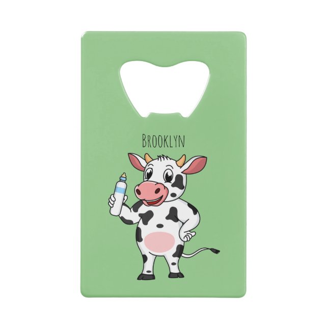 Bonne vache avec dessin animé de biberon (Devant)