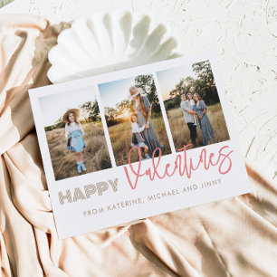 Bonne Valentines 3 Photo Collage Carte de famille