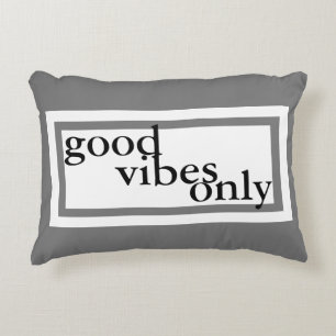 bonne vibes seulement citation accent coussin