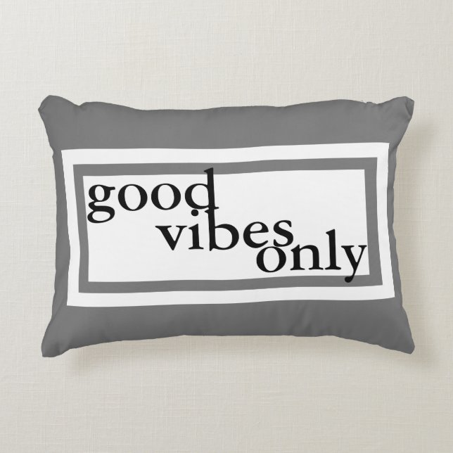 bonne vibes seulement citation accent coussin (Devant)